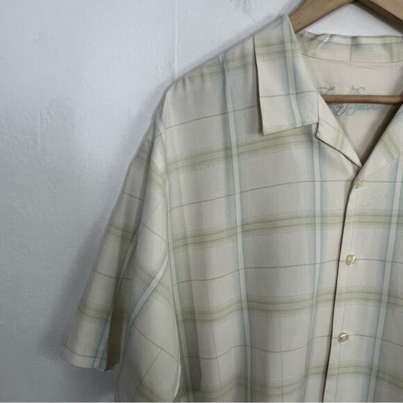 Tommy Bahama 100% Silk Short Sleeve Pale Yellow Shirt Size XL - Picture 3 of 13